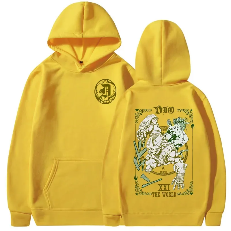 Anime Jojo Bizarre Adventure Hoodies Dio Brando Jotaro Kujo Manga Graphic Sweatshirts Men's Women Long Sleeves Fleece Pullovers — image 12