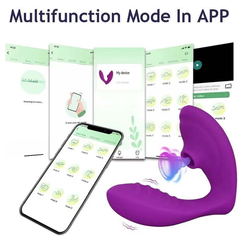 APP Bluetooth Vagina Sucking Vibrator 20 Modes Vibrating Sucker Oral Sex Suction Clitoris Stimulator Ερωτικά παιχνίδια σεξ για γυναίκες — image 5