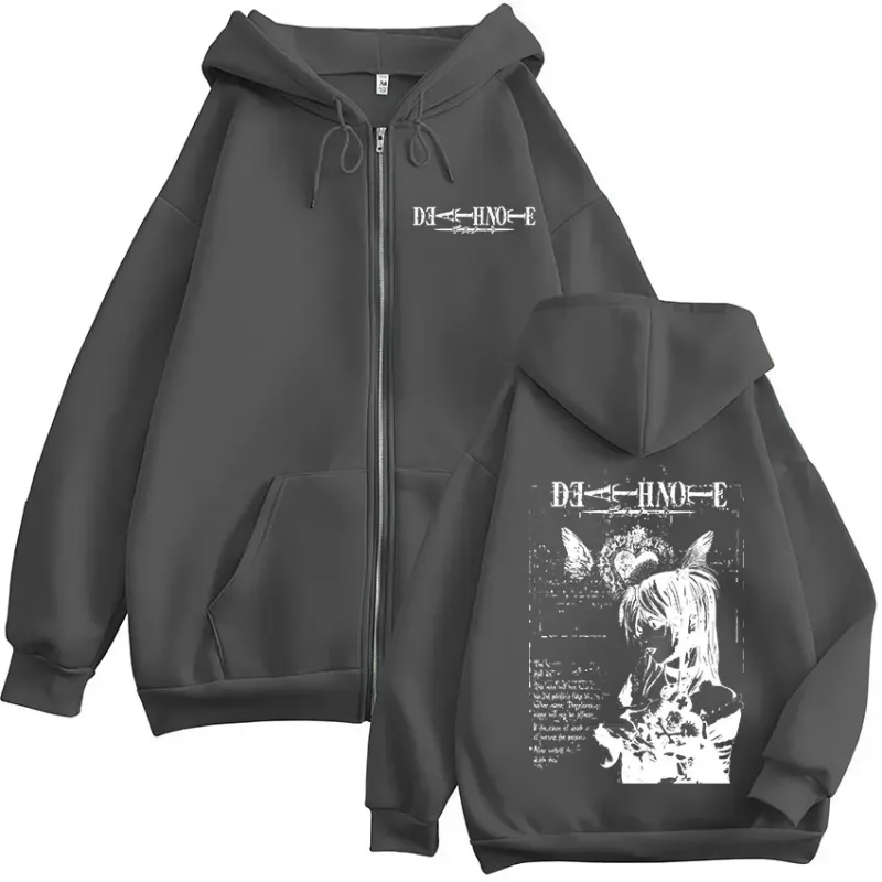 Anime Death Note Misa Amane Zipper Hoodies Men Women Clothing High Quality Fashion Casual Zip Up Hooded Sweatshirts Jacket Coats — image 5