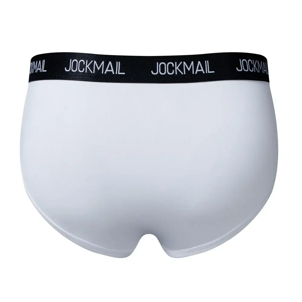 Jockmail Mens Underwear Low Waist Sexy Letter Sports Breathable Summer Ice Silk Briefs Malaking Bag Nylon Solid na Kulay na Panti ng Lalaki — image 30