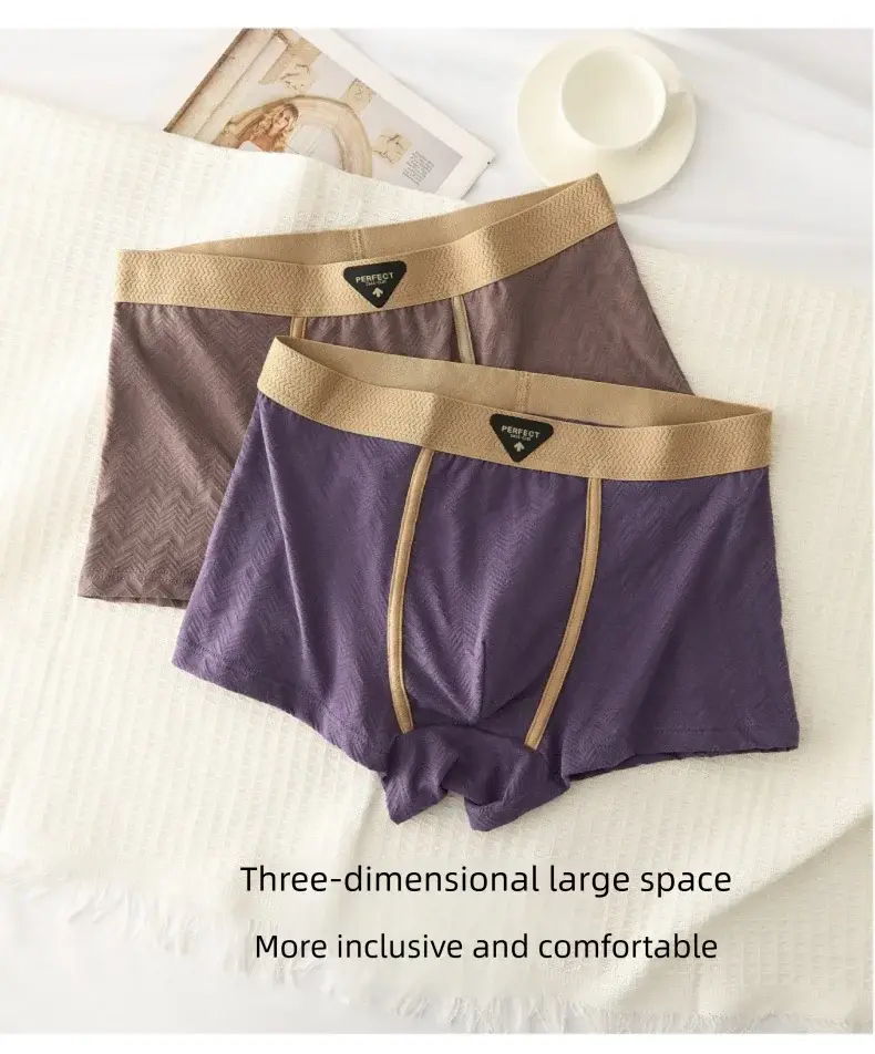 3PC 100% Cotton Men's Underwear Autumn Winter New 10A Antibacterial BoxerShorts Loose Comfortable Men's Quadrangle Underpants — image 5