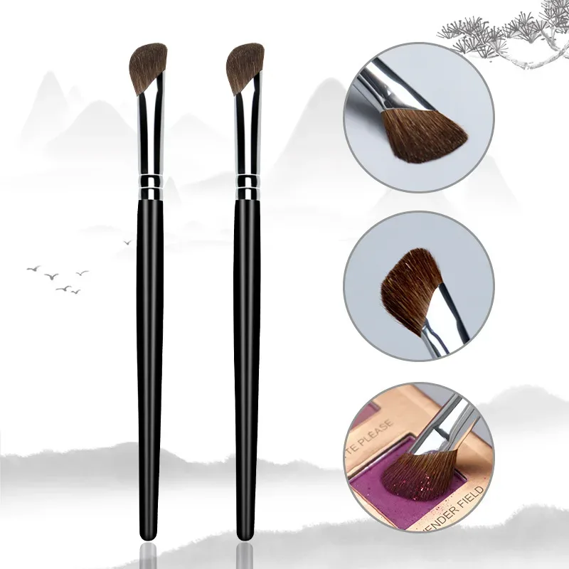Ensemble de pinceaux de maquillage pour fard à paupières, poils de cheval doux, surligneur de paupières, ver à soie couché, outils de maquillage pour les yeux, 2/4 pièces