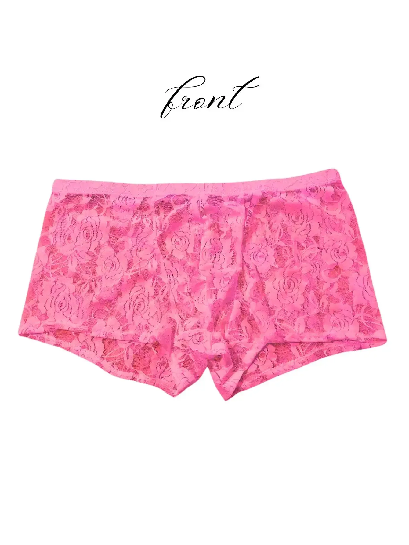 1 st Herrmode Ny design Sexig spetsbroderi, hög elasticitet Transparent spets platta hörnunderkläder, sexig, issilke 3256811662670417 — image 7