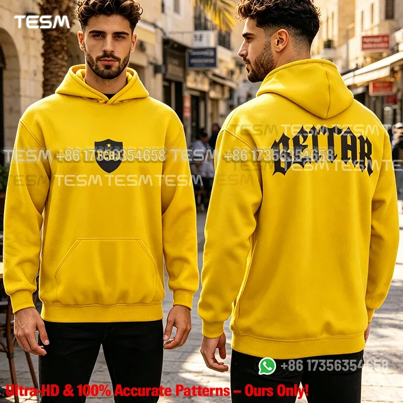 Nam Beitar Gothic Phông Chữ In Áo Quá Khổ Đường Phố Hip Hop Chui Đầu Áo Dài Tay Có Mũ Nam Nữ — image 2