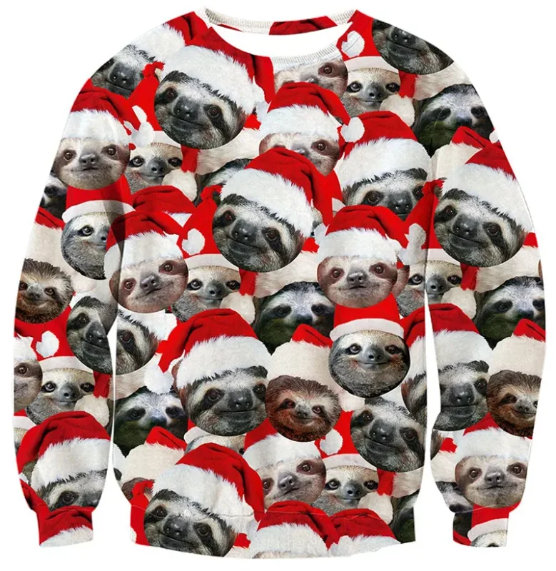 Ugly Christmas Sweater For Men Women Funny Novelty Xmas Sweatshirt 3d Printed Cartoon Animal Long Sleeve Pullover Hoodies Tops — image 14