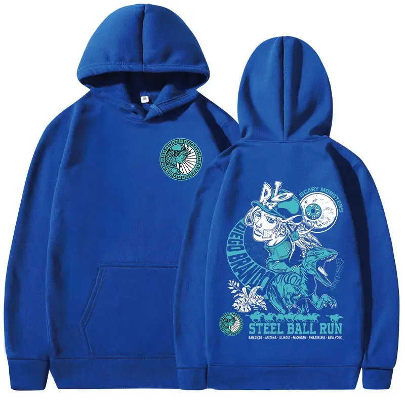 Anime Jojo Bizarre Adventure Hoodies STEEL BALL RUN Diego Brando Manga Graphic Sweatshirts Men's Long Sleeves Fleece Pullovers — image 10