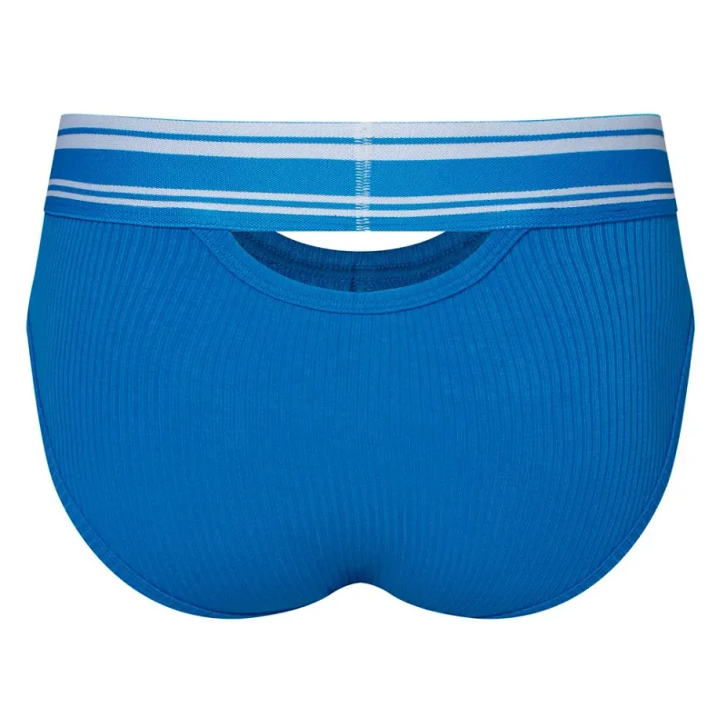 Jockmail Mens Underwear New Arrivalmen Briefs Plaid Pit Cotton Sexyu Bag Front and Rear Openings Cut Outlow Waist Breathable
