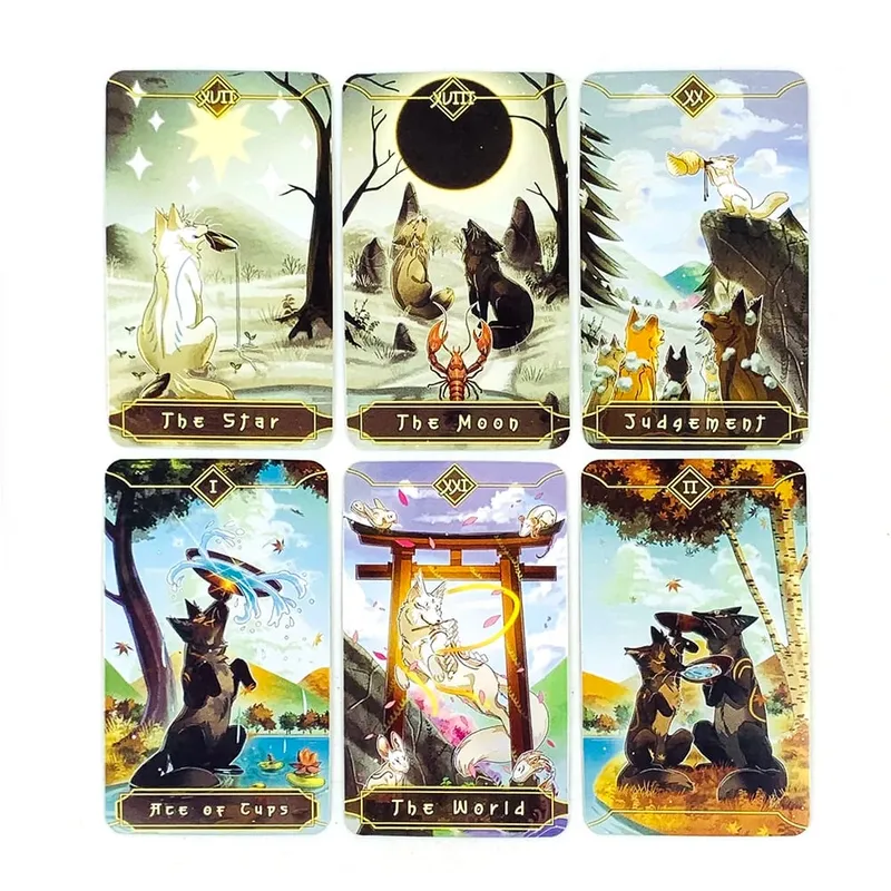 Szezonális Róka Tarot Kártyák Családi összejövetel Kártyajáték Titokzatos Jóslás Orákulum Társas Asztali Játékok Kezdőknek — image 4