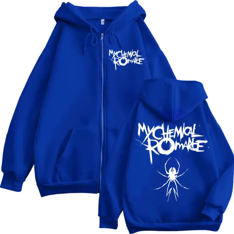 Limited My Chemical Romance Band Merch Zipper Hoodies Punk Rock Hip Hop Zip Up Sweatshirt Mga Lalaki Babae Fashion Vintage Pullover — image 7