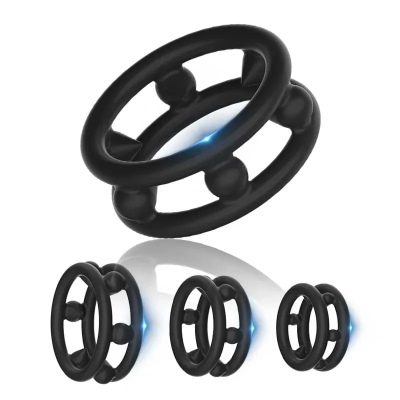 טבעת פין זכר זין עם קוצים רכים S/M/L גודל טבעת סיליקון עיכוב שפיכה אספקת מבוגרים זקפת אלונקה צעצועי מין — image 3
