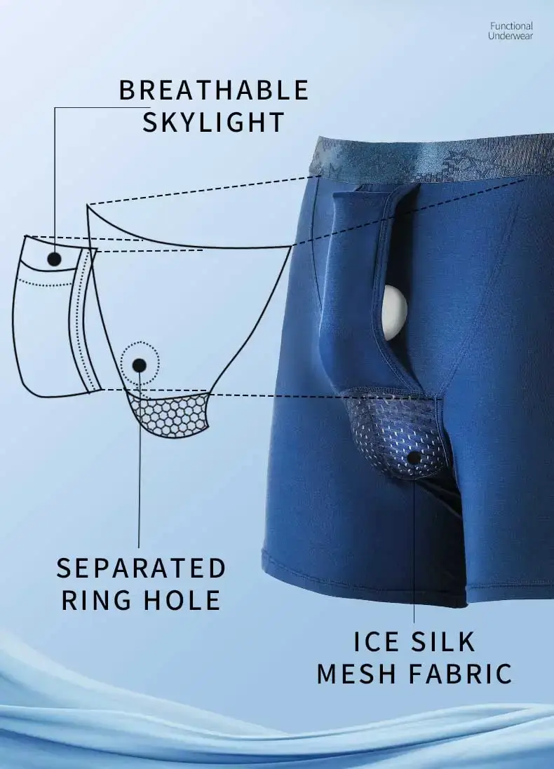 Bullet separata anti-wear bentrosor för män Boxershorts för män Andas kalsonger pojkar sportväska fäste långa shorts — image 4