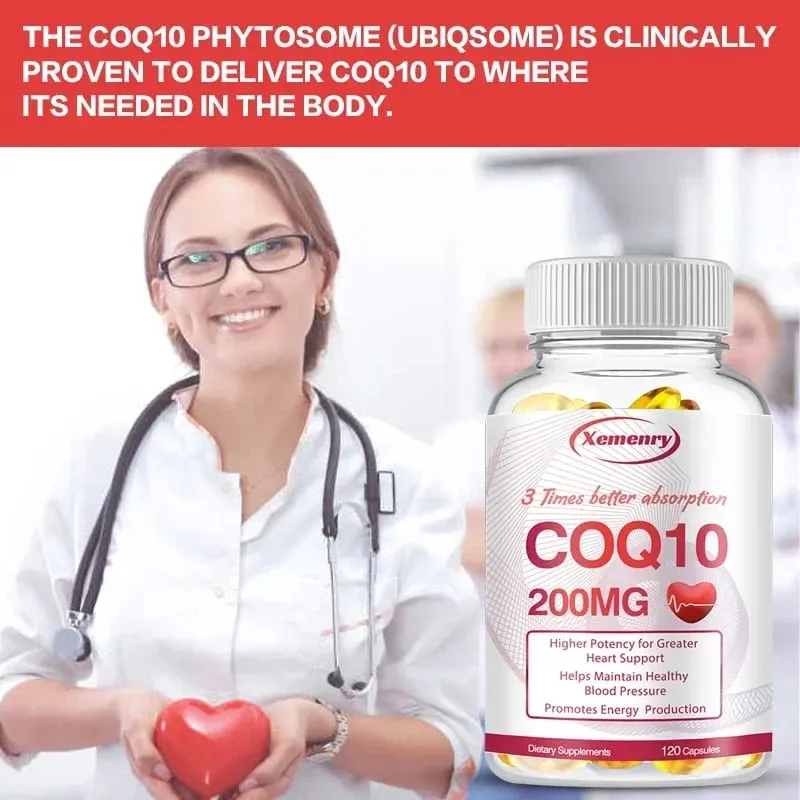 Coenzyme Q10 Κάψουλες 200mg -Παρέχουν Ενεργειακή Υποστήριξη Καρδιάς και Καρδιαγγειακής Υγείας Προάγουν το μεταβολισμό Αντιοξειδωτική
