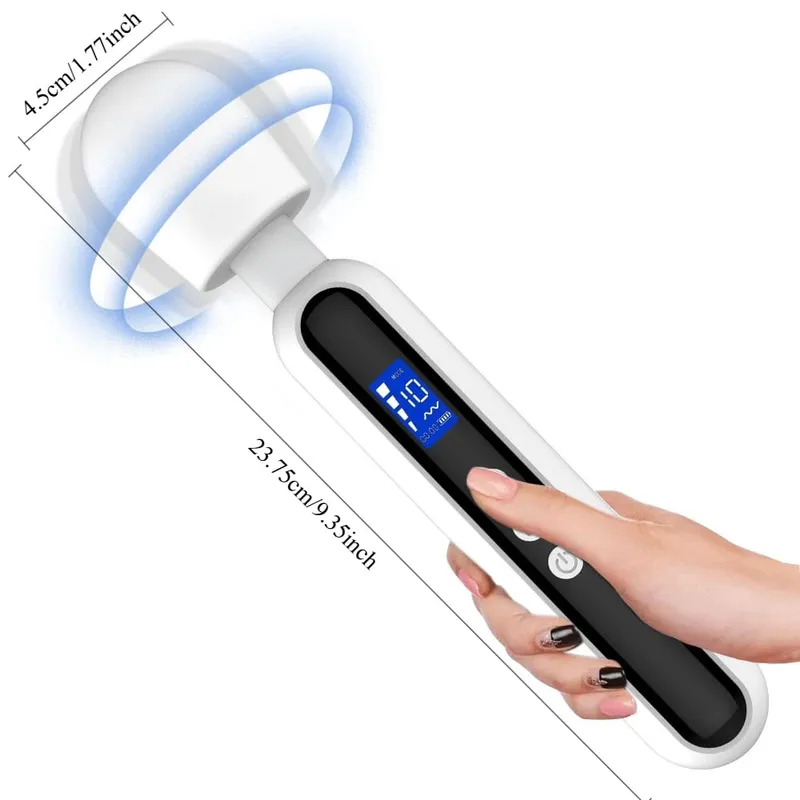 Erőteljes Magic Wand AV-vibrátor nőknek G Spot csiklóstimulátor LED kijelzővel Izommasszírozó Maszturbátor Felnőtt szexjáték — image 9