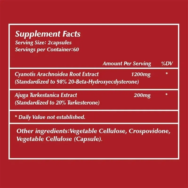 Beta Ecdysterone and Turkesterone - Muscle Mass Increase Anabolic Activity Support Improve Athletic Performance and Strength