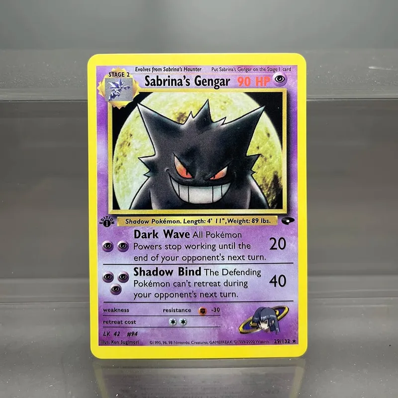 PKM Cards Edition 1st Gym Challenge 1996 Base Set Single Foil Cards Mewtwo Gengar Raichu Card Collection Cards PTCG Proxy Cards — image 2