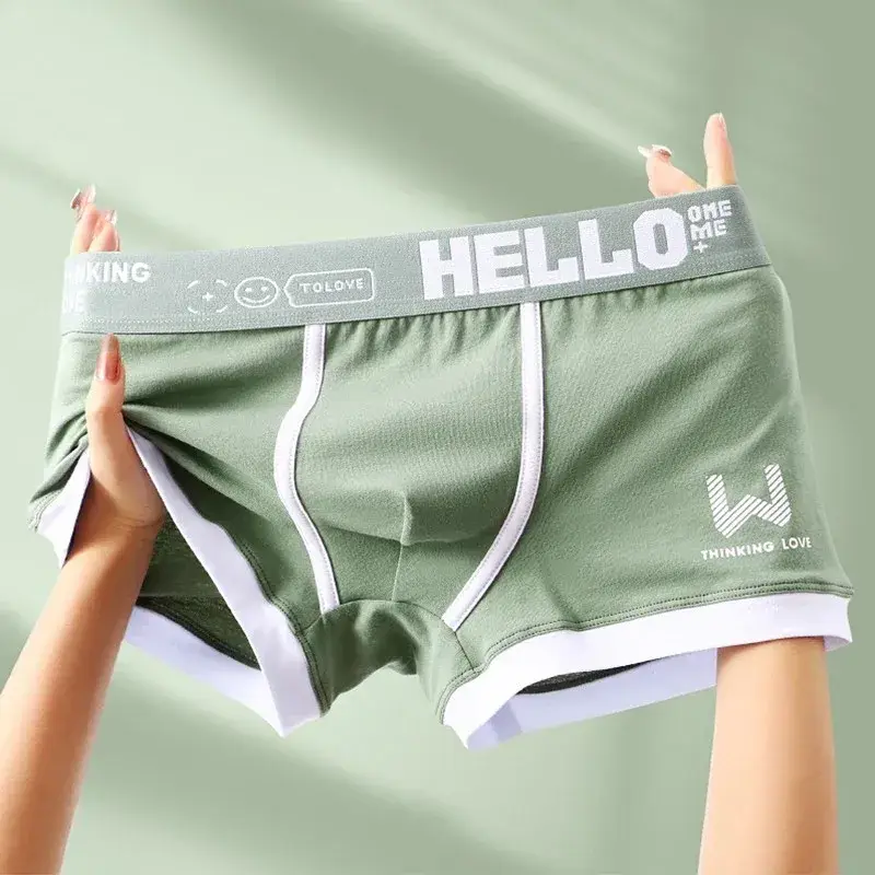 1/4 peças roupa interior masculina algodão boxer shorts roupa interior masculina calças boxer respirável u convexo roupa interior masculina sexy plus size — image 1