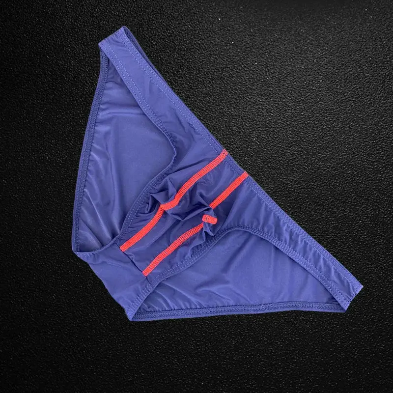 Cuecas masculinas de seda gelo ultra fino roupa interior sexy u bulge bolsa calcinha masculina conforto elástico secagem rápida cuecas — image 7