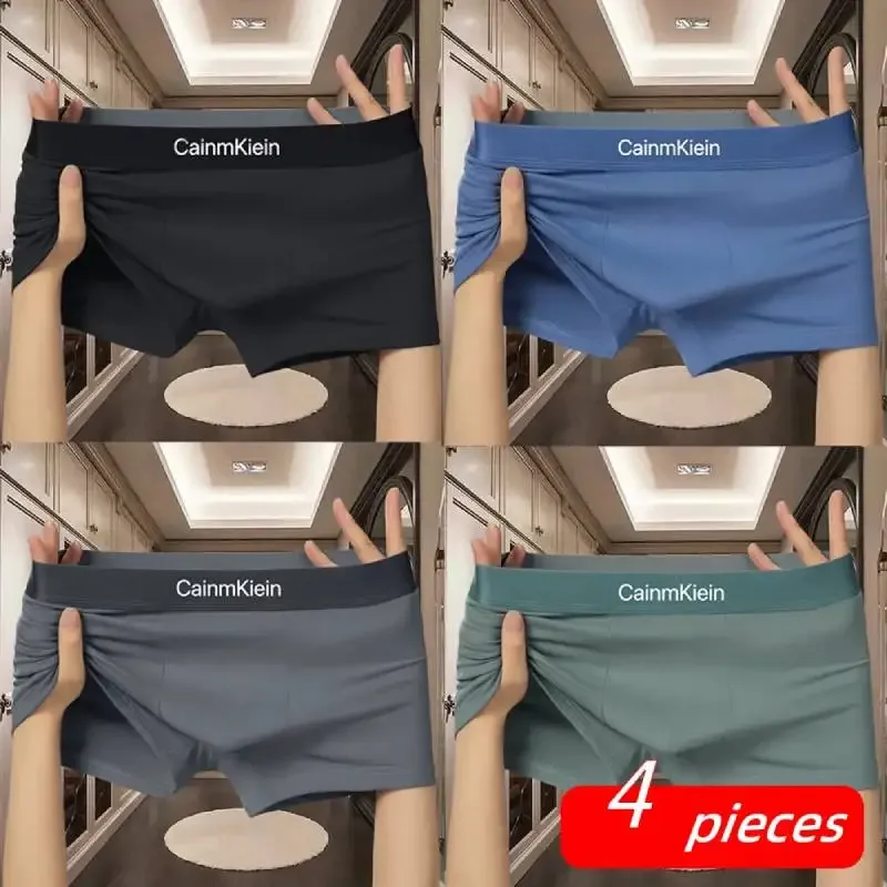 4 pçs roupa interior masculina boxers para homem cuecas boxer shorts sexy calcinha masculina hombre