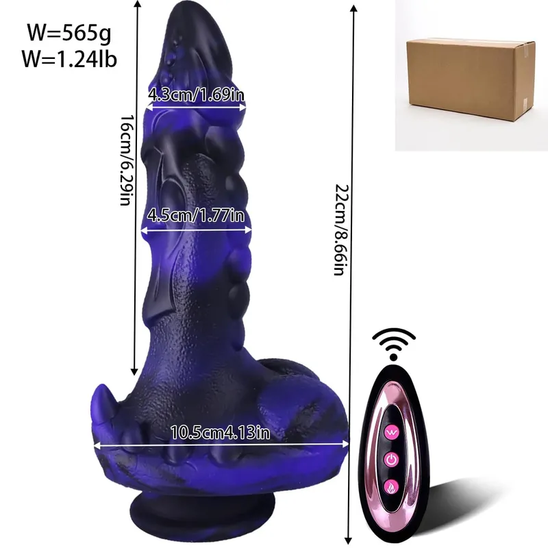 Big Telescopic Dildo Sex Toy Vibrator Dildo Τηλεχειριστήριο ώθησης δόνησης πέους Monster Dildos Vagina Anal G Spot Massager