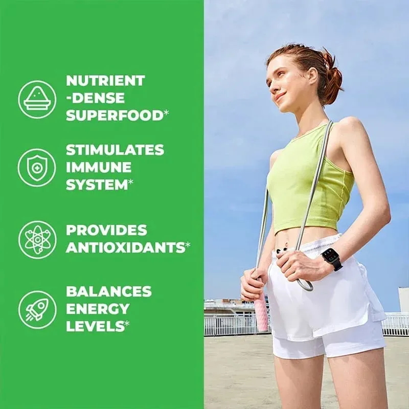 Spirulina Chlorella kapszula - Támogatja a szív- és érrendszeri és az immunrendszer egészségét Erőteljes antioxidáns