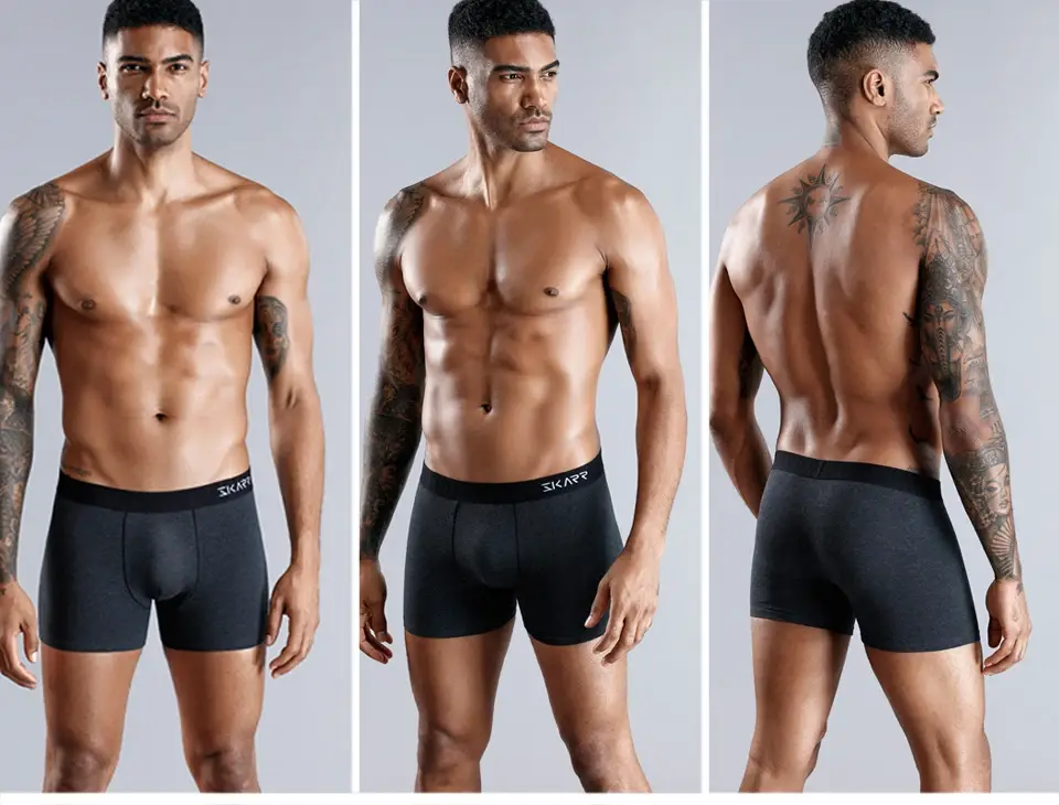 6st bomull herrtrosor Sexiga underkläder för män Boxerbyxor Letter Eelastic Band Boxers Herrkalsonger Shorts — image 5