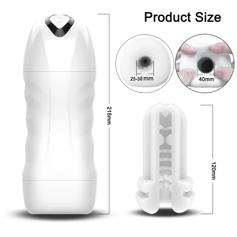 Automatic Male Masturbator Powerful Vibration Blowjob Sucking Machine Silicone Masturbation Cup Adult Supplies Sex Toy for Men — image 6