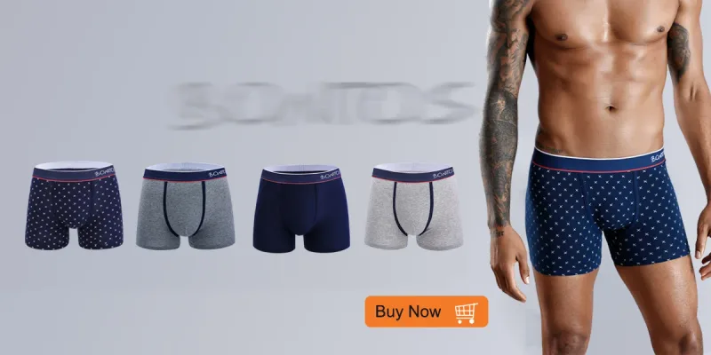6 Pieces Solid Color Men's Panties BONITOS Letter Waistband Boxer Briefs Cotton Underwear Mens Boxers Classic Men Underpants — image 11