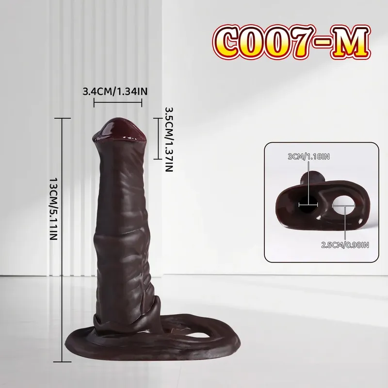 Reusable Silicone Condom Enlargement Penis Sleeve Extender Enhancer Penis Cocks Cover Adult Sex Toys For Men Women Sexual Tools