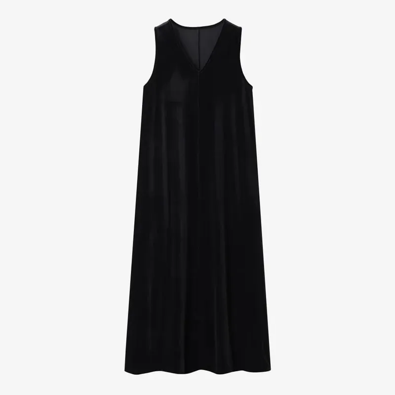 AS AW26 Velvet jumper dress with side pockets + Jersey basic mockneck — image 8