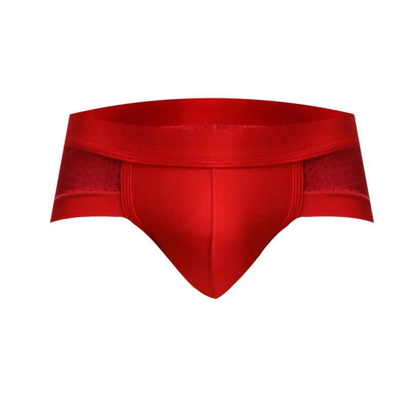 Solid color Sexy Mesh Leisure Motion Boys' Underwear Low-waisted No trace Quick Drying Fashion Cool and Refreshing Underpants — image 6