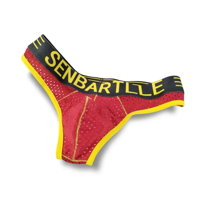 Panlalaking Kasuotang Panloob Mens Sexy Breathable Panties Letter Printed Low Waist Big U Pouch Panlalaki Briefs Mesh High Elastic Underpants Thong