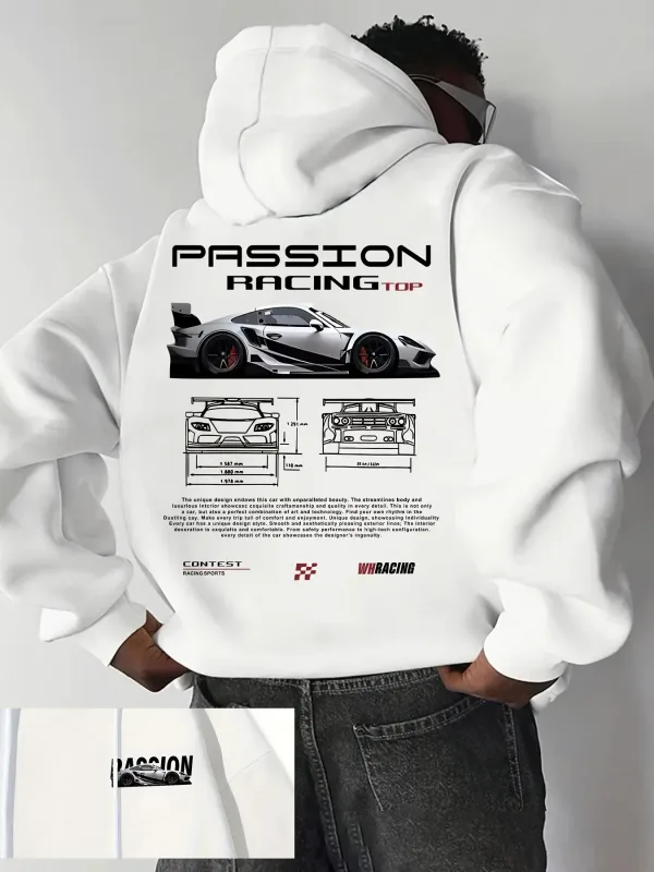 Kaswal na hoodie alphabet print ng lalaki na maluwag na fit - Bahrain streetwear 22ss men clothing hoodies hoodie men one piece haikyuu — image 9