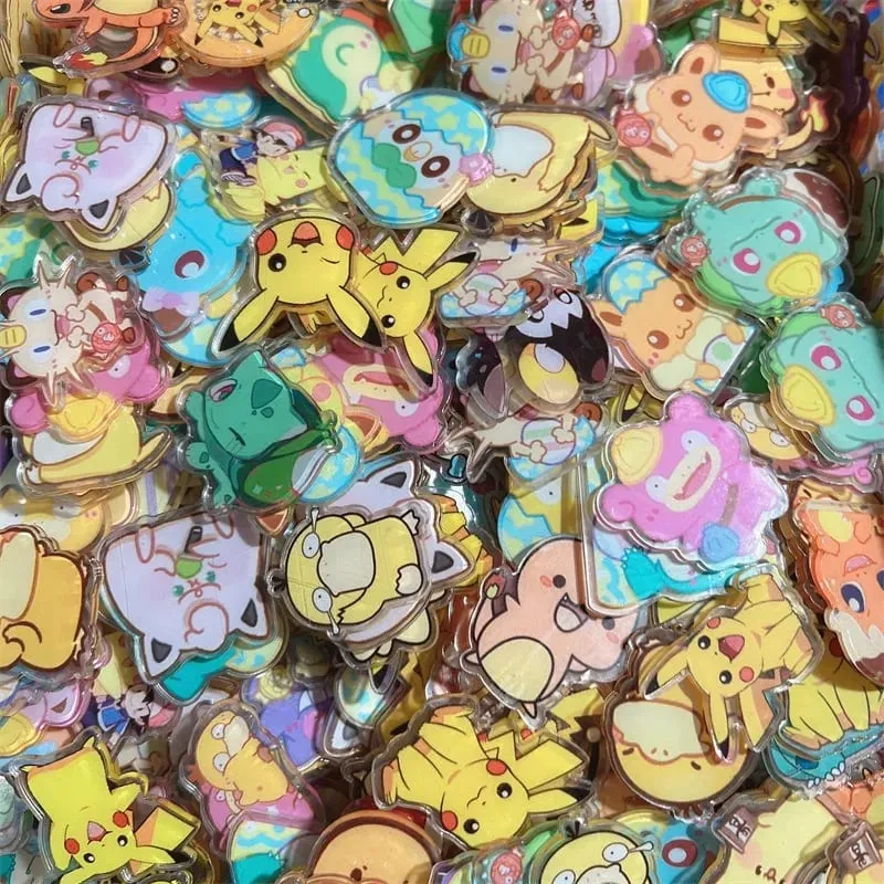 Pokemon Acrylic DIY Patch Kawaii Pendant Ειδικού σχήματος κοπής Anime Cartoon διπλής όψης Υλικό φουρκέτας μπρελόκ εκτύπωσης — image 11