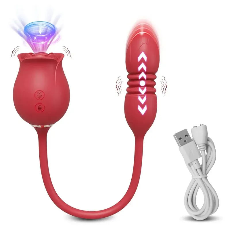 Rózsaszívó vibrátor nőknek Clit Clitor Stimulator G Spot Thrusting vibrátor vibráló női maszturbátor masszázs felnőtt szexjáték — image 8