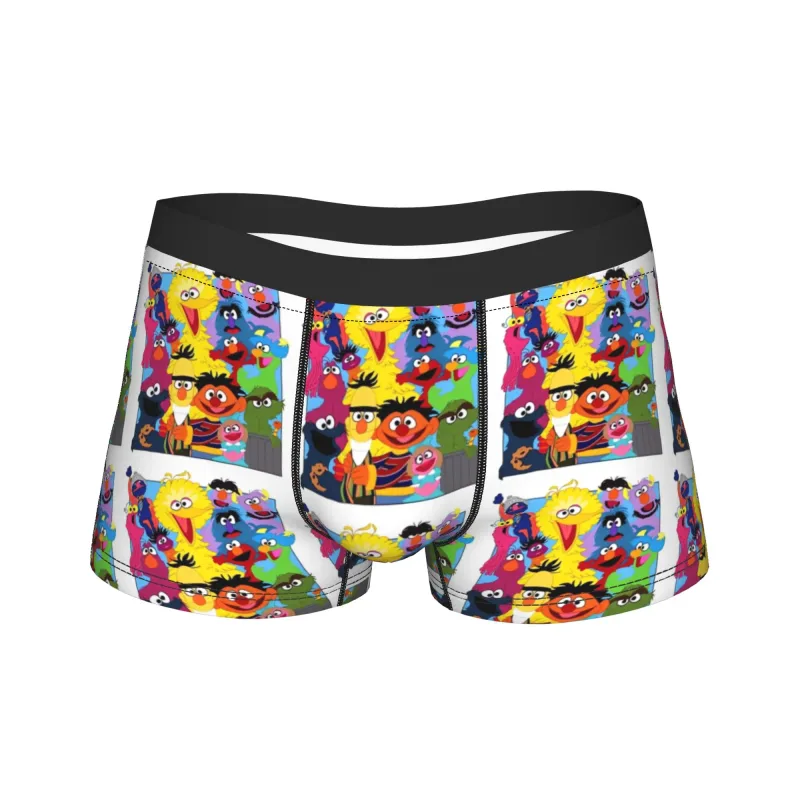 S-Sesames Streets Tango Elmo at Grover Underwear Men Shorts Briefs Nakakatuwang Boxershorts Quality Customs Oversize Panties — image 20