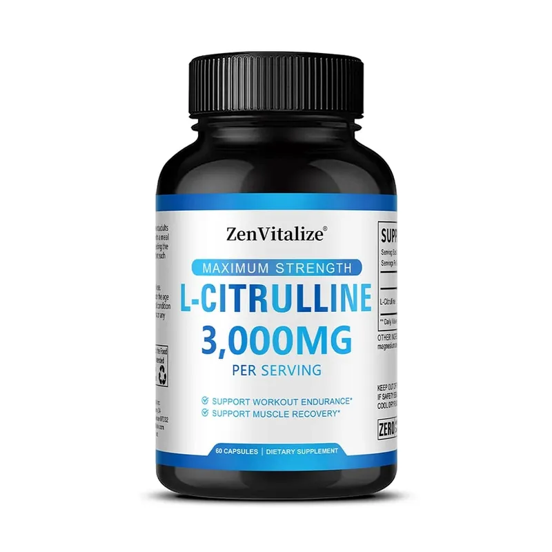 L Citrulline 3000 mg étrend-kiegészítő kapszula férfiaknak és nőknek - Izom-helyreállítás és edzés állóképesség - Vegán, nem GMO — image 8