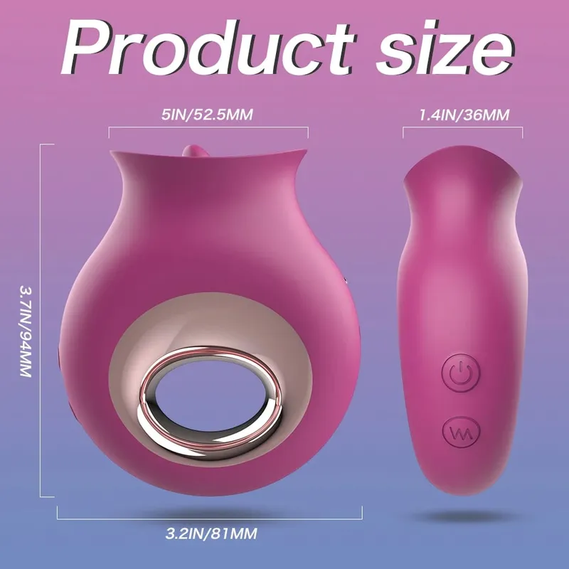 Női Vibrátor G-pont Műpénisz Clitorális Mellbimbó Stimulátor Orális Nyelv Pussy Vagina Szexjáték Női 18 éven felülieknek — image 4