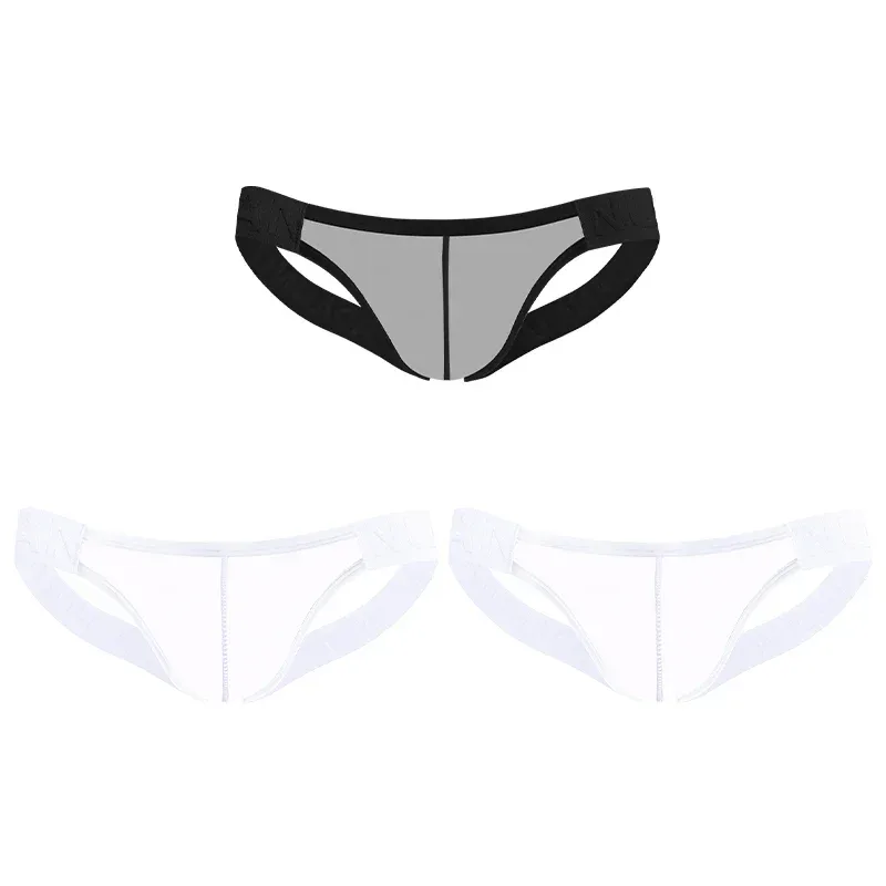 Trendy Men's Thong Comfortable Passionate Fitness Underwear Show Buttocks Personality Transparent Men Summer Triangle Brief — image 34