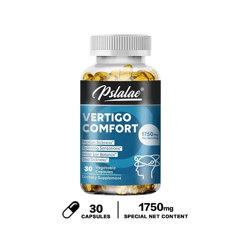 Les capsules de soulagement des vertiges 1750 mg aident à l'équilibre de l'oreille interne, soulagent les acouphènes, les vertiges et les migraines, supplément
