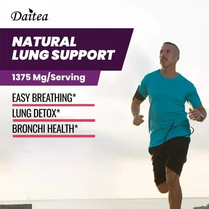 Lung Support Supplement for Lung Cleanse & Detox with Quercetin Bromelain Vitamin C & Cordyceps for Lung Respiratory Support — image 3