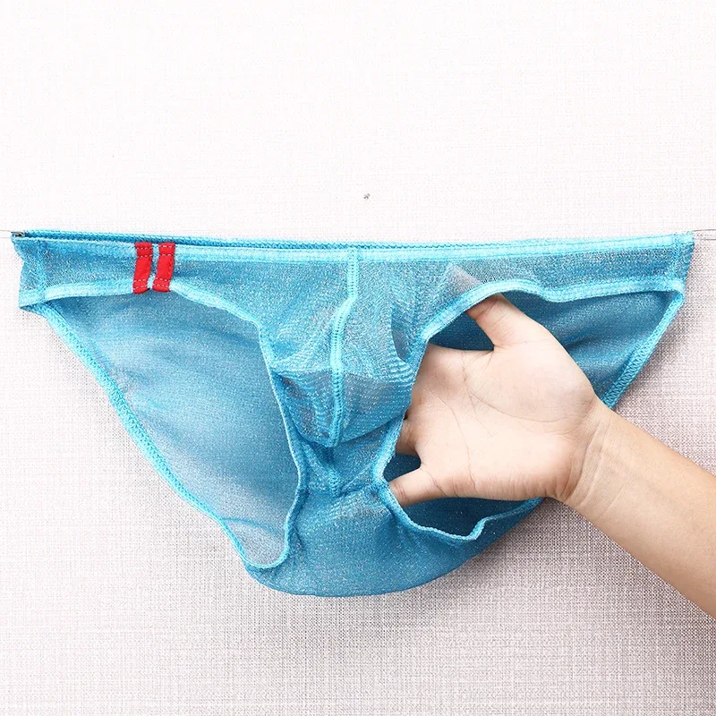 Men's Underwear Briefs Ultra Thin Low Rise Mesh Breathable Panties — image 12