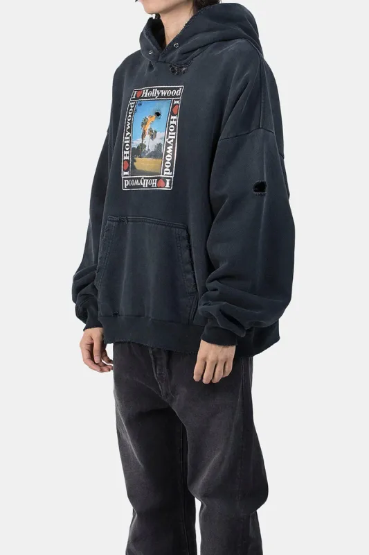 Hoodies PALY Bersaiz Besar Baru Lelaki Wanita Dicuci Hitam Rosak Kualiti Terbaik Kasual Vintage Cardigan Zip Sweatshirt