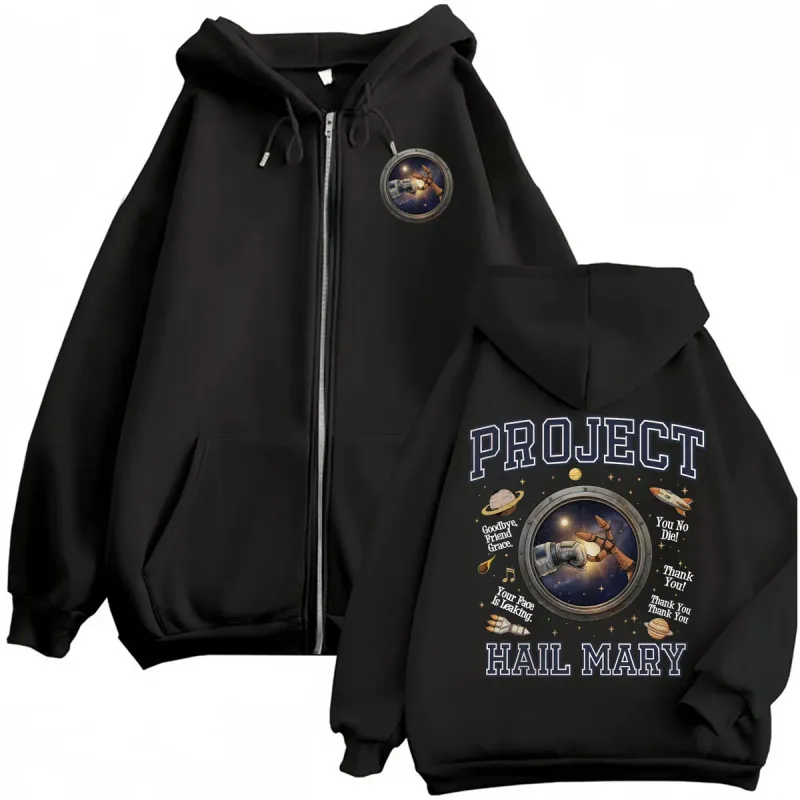 Projeto Hail Mary Moletons Jaqueta Casacos Rocky Jazz Hands Amaze Zip Up Hoodies Homens Mulheres Moda Pulôveres com Zíper de Alta Qualidade — image 1