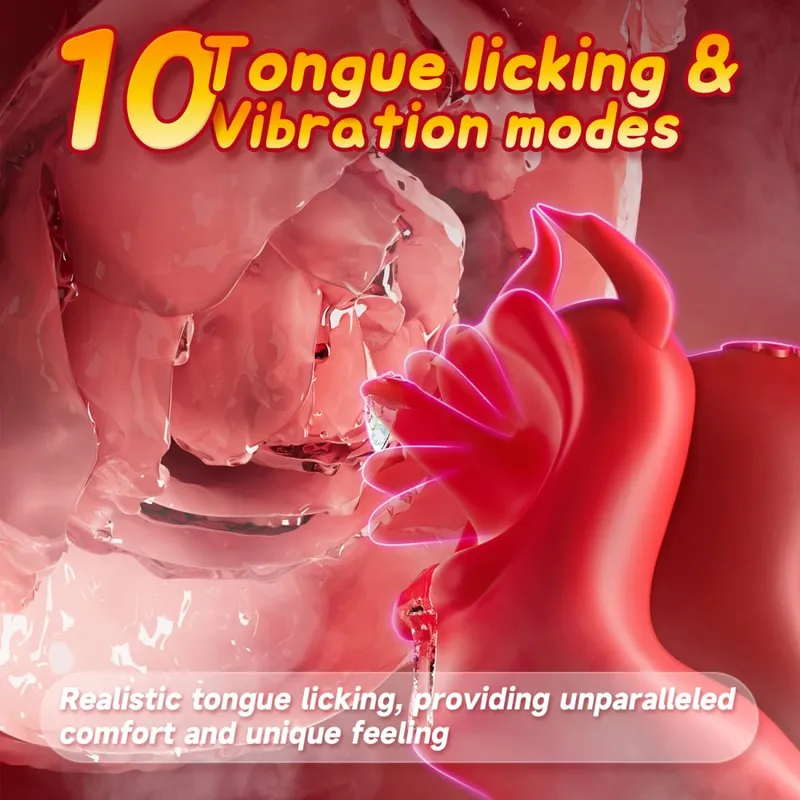 Női Tongue Thrusting Swing vibrátor csikló mellbimbó g-pont punci stimulátor hüvely anális maszturbátor szexjátékok pároknak — image 3