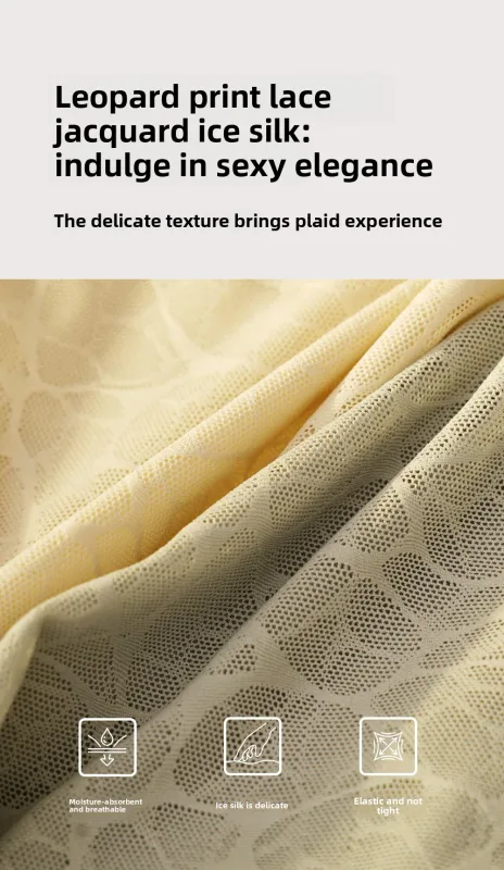 Sem costura jacquard homens triângulo roupa interior de seda gelo fina respirável calcinha de secagem rápida cuecas masculinas sexy u bulge bolsa