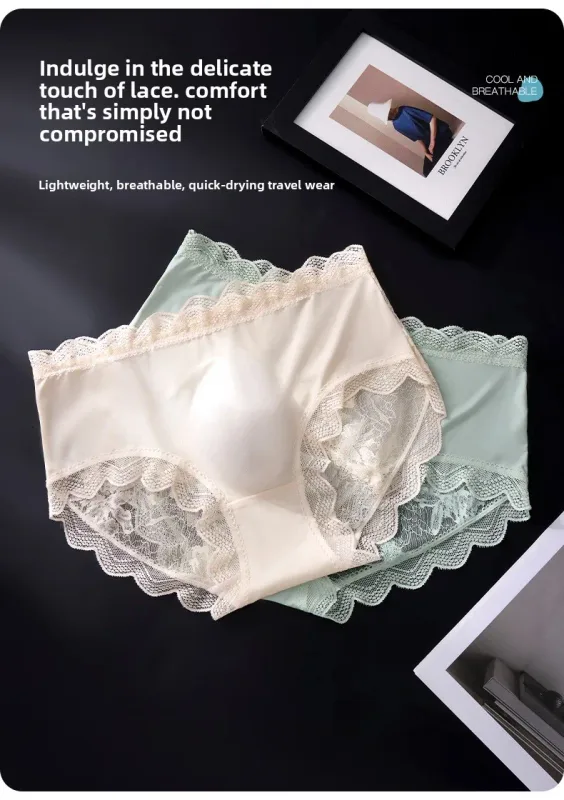 Men Sexy Luxury Ice Silk Briefs Scalloped Floral Lace Splicing 3D Contour Pouch Ultra Thin High Elastic Nightwear Underwear — image 11