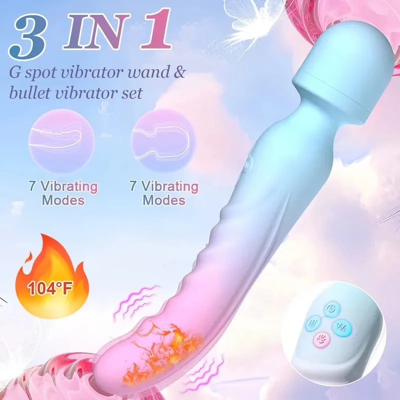 3 ΣΕ 1 Λειτουργία Dildos Vibrator AV Machine Magic love Wand Clitoris G Spot Stimulator Γυναικείο μασάζ κόλπου Γυναίκα Ενήλικες σεξουαλικά παιχνίδια 18