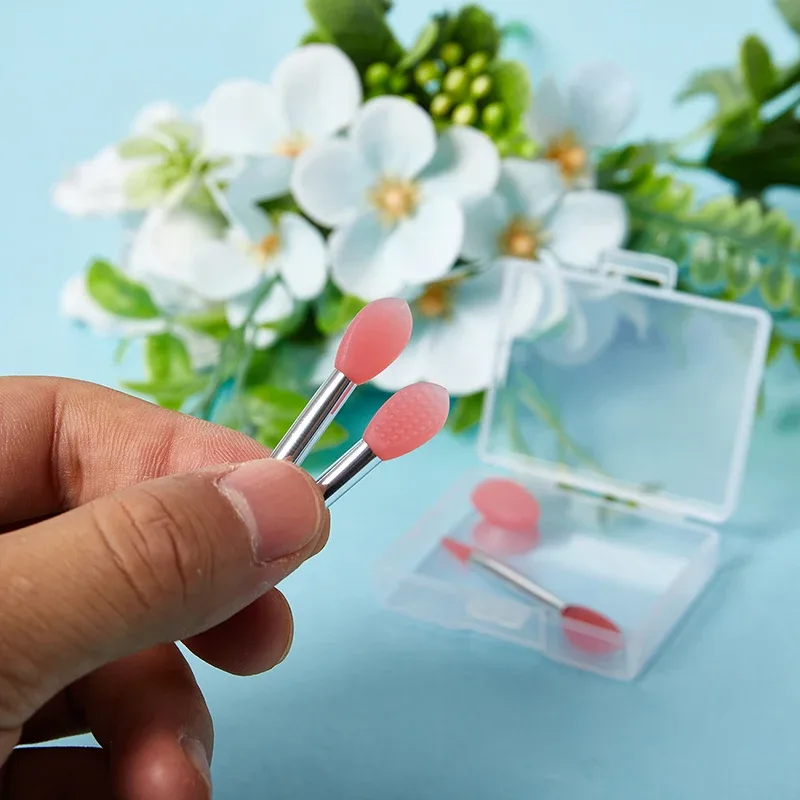 Brosse à lèvres en Silicone, baume à lèvres, masque, avec ventouse, couvercle Anti-poussière, pinceaux de maquillage, brosse à Film pour les lèvres, couvercle Anti-poussière Anti-perte