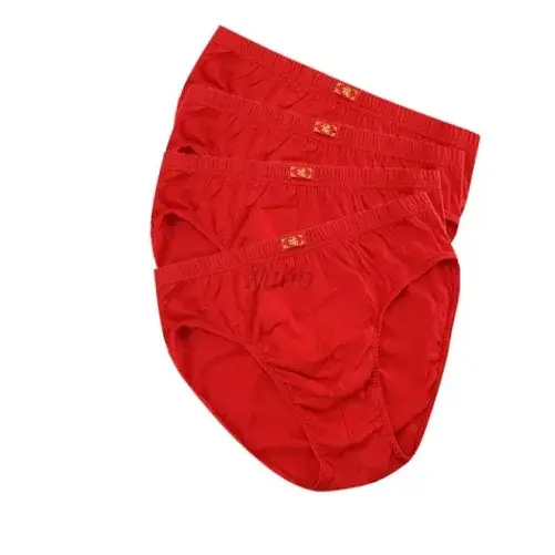 5PCS Men's Full Cotton Underwear Red Triangle & Four - Cornered Shorts na Regalo sa Kasal — image 9