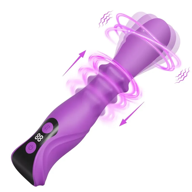 3 az 1-ben teleszkópos lengővibrátor női csikló G Spot stimulátor nyomógyöngyök műpénisz női maszturbáció felnőtt szexjátékok — image 1
